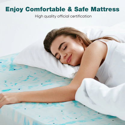 Queen Mattress Topper 3 Inch Gel Memory Foam Cooling Mattress Pad CrofGant