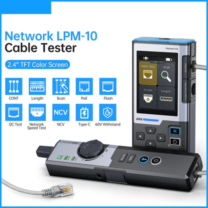 CronzTalin Gigabit Network Cable Diagnostic Tool with PoE Detection