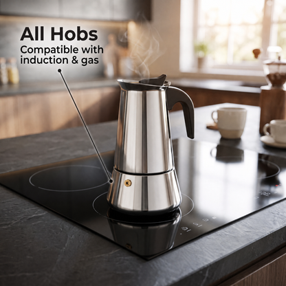 CipeFrot Stainless Steel Stovetop Moka Pot Percolator