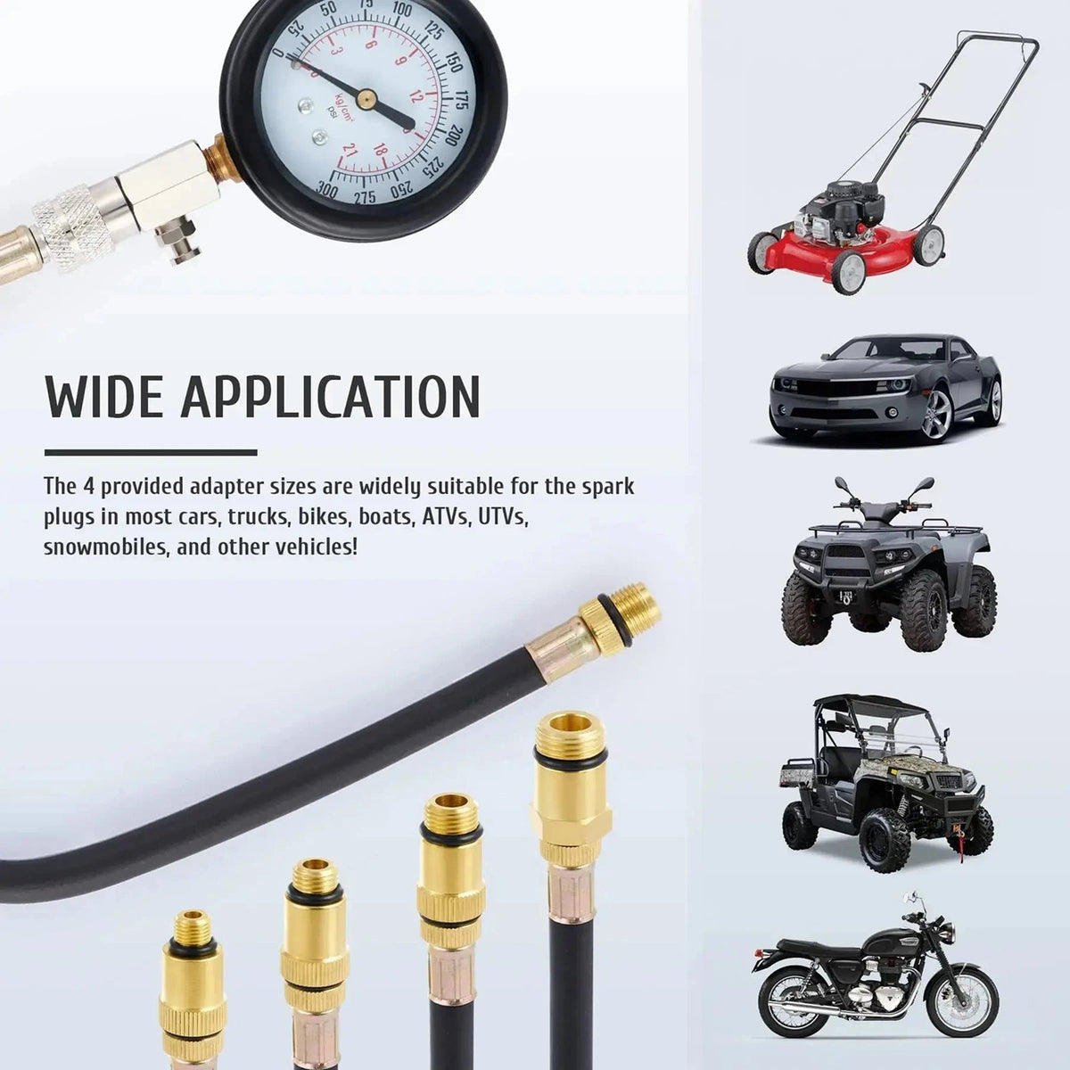 DelNopsi 2-in-1 Fuel Pressure and Compression Tester Kit