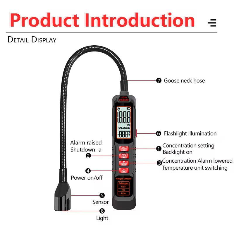 DetoSafer Refrigerant Leak Detector High Precision 14g/yr