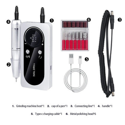 DrilixDox 45,000 RPM Professional Cordless Nail Drill Kit