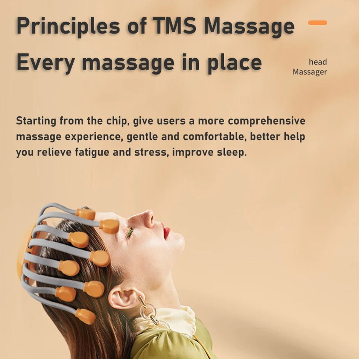 EaseCrano 20-Point TMS Smart Head Massager for Stress and Sleep