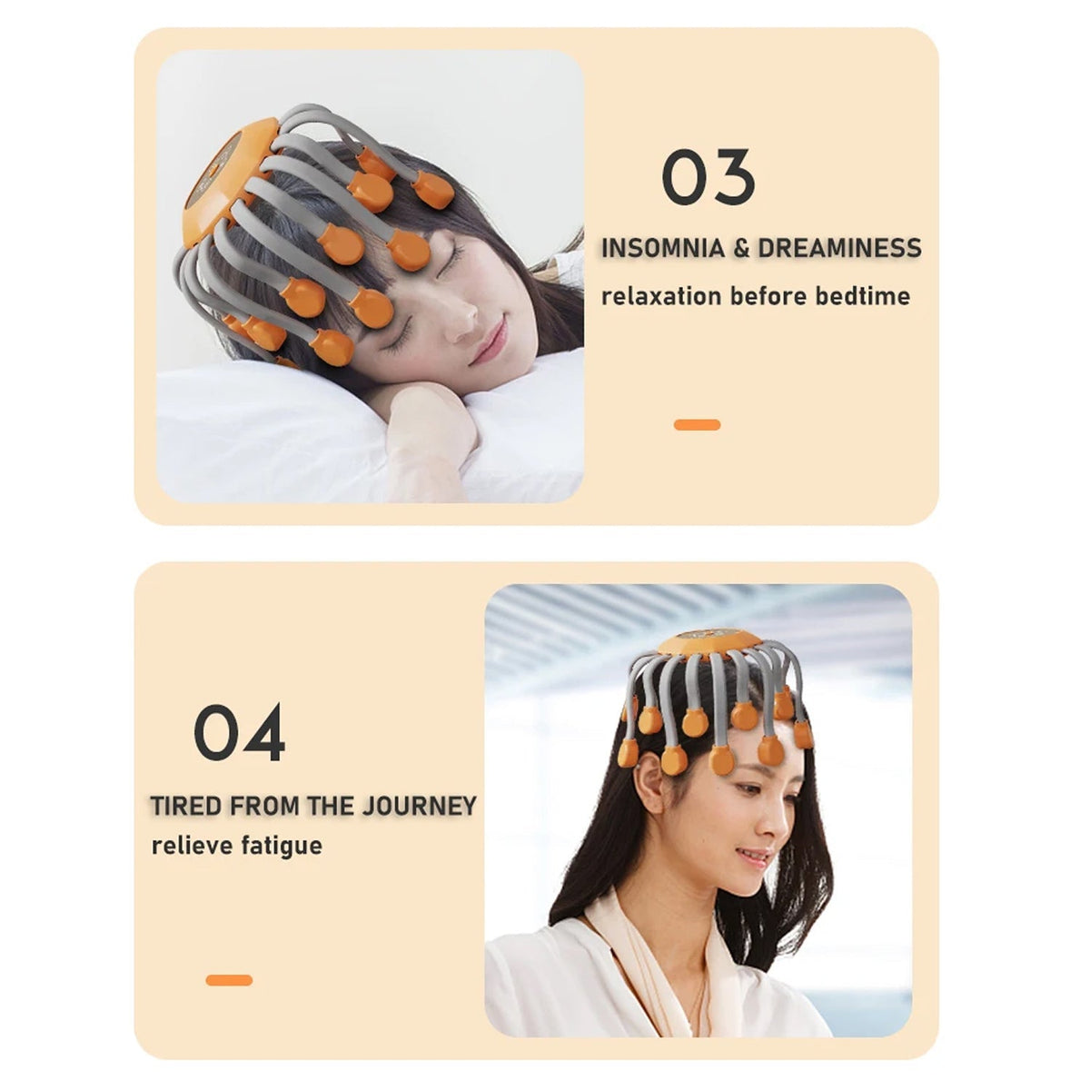 EaseCrano 20-Point TMS Smart Head Massager for Stress and Sleep