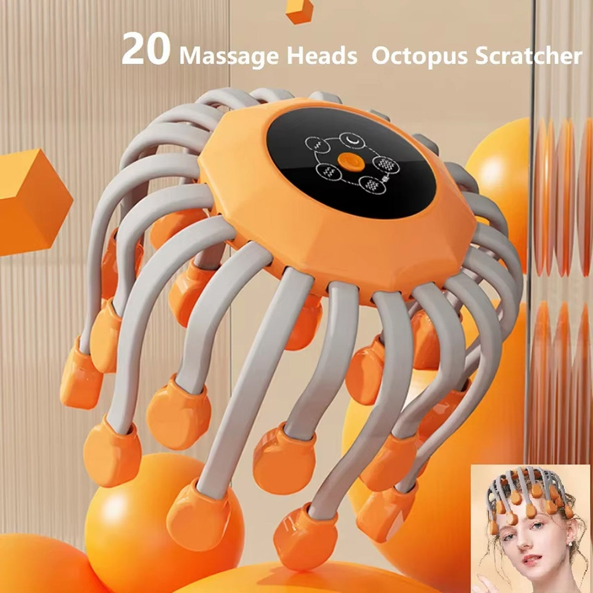 EaseCrano 20-Point TMS Smart Head Massager for Stress and Sleep