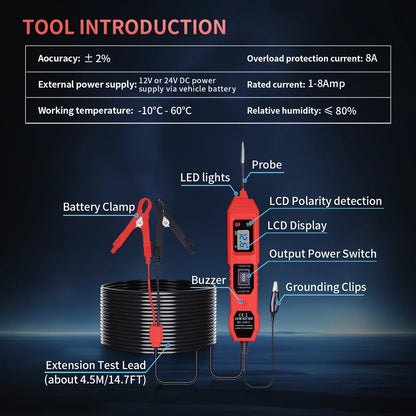 EdorVious 3.5V-36V Automotive Power Probe Circuit Tester