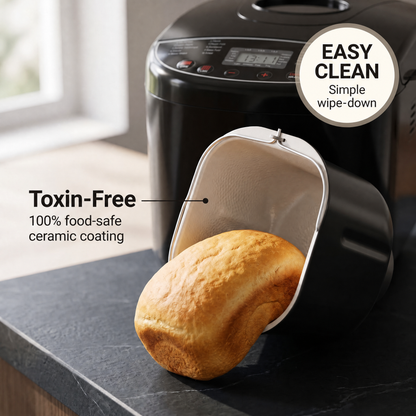 ClenVoca Automatic Bread Maker 2LB with Ceramic Pot