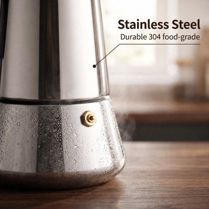CipeFrot Stainless Steel Stovetop Moka Pot Percolator