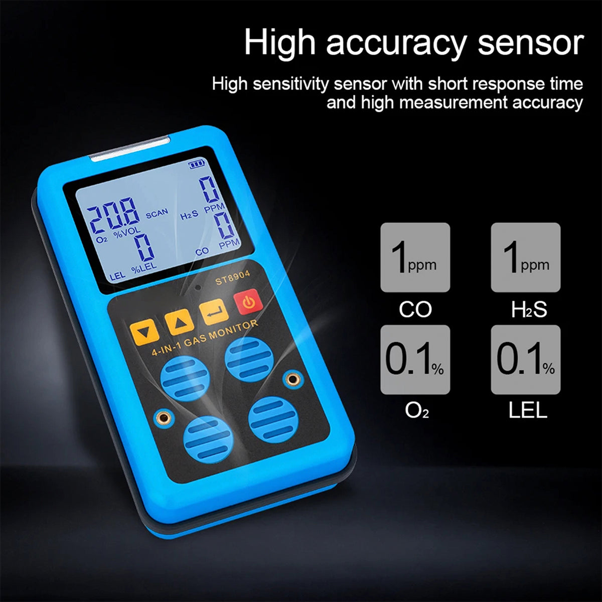 FainDicle 4-in-1 Multi-Gas Analyzer with Rechargeable Battery