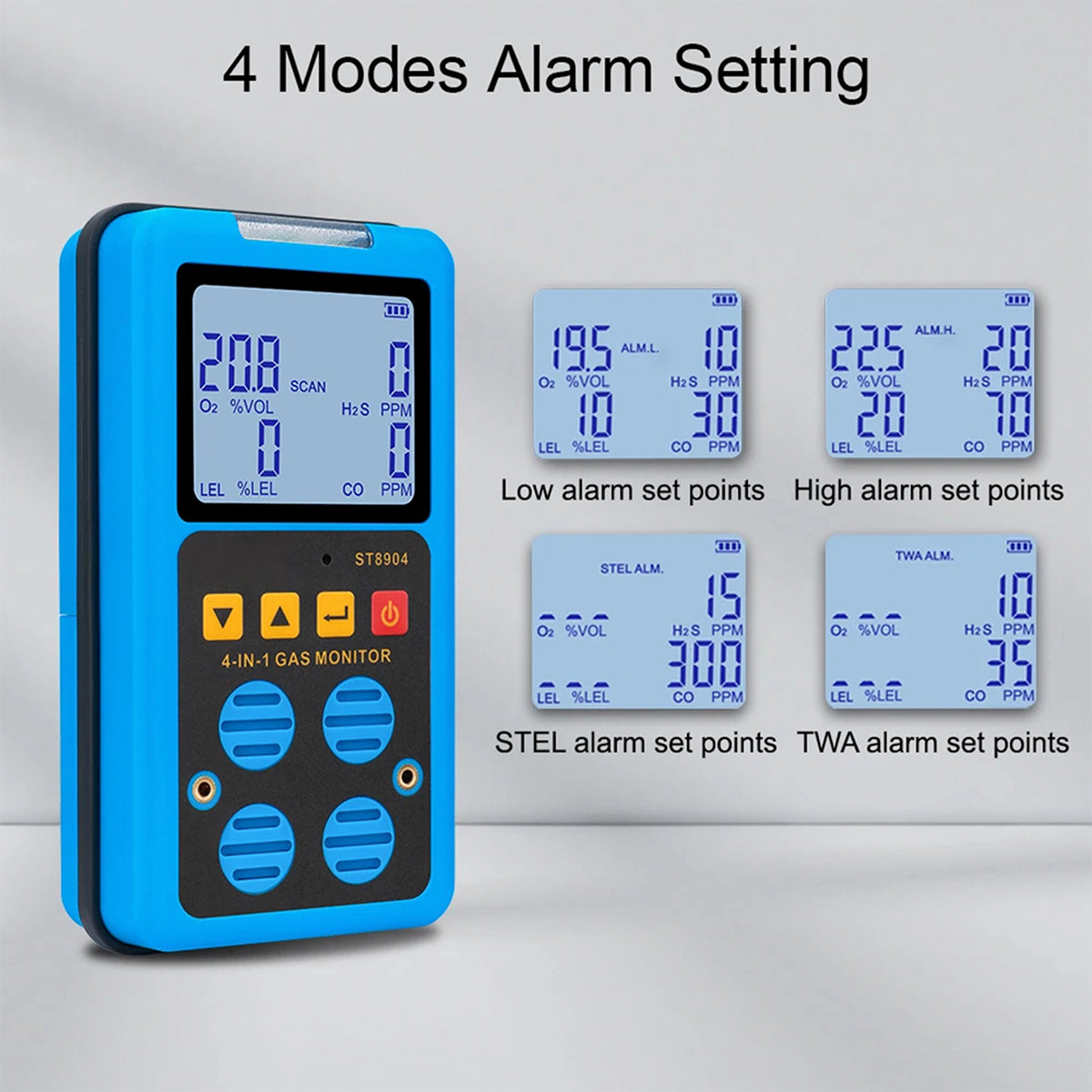 FainDicle 4-in-1 Multi-Gas Analyzer with Rechargeable Battery