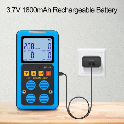 FainDicle 4-in-1 Multi-Gas Analyzer with Rechargeable Battery