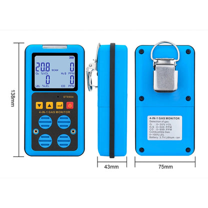 FainDicle 4-in-1 Multi-Gas Analyzer with Rechargeable Battery