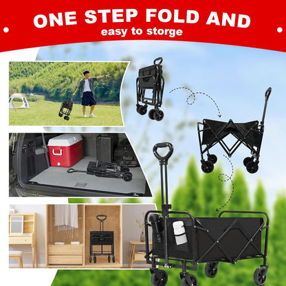 FaxinLika Heavy Duty Foldable Wagon for Beach and Garden