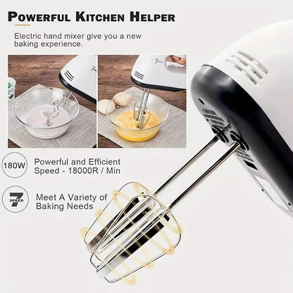 FilkMoss 7-Speed Electric Handheld Egg Beater & Mixer