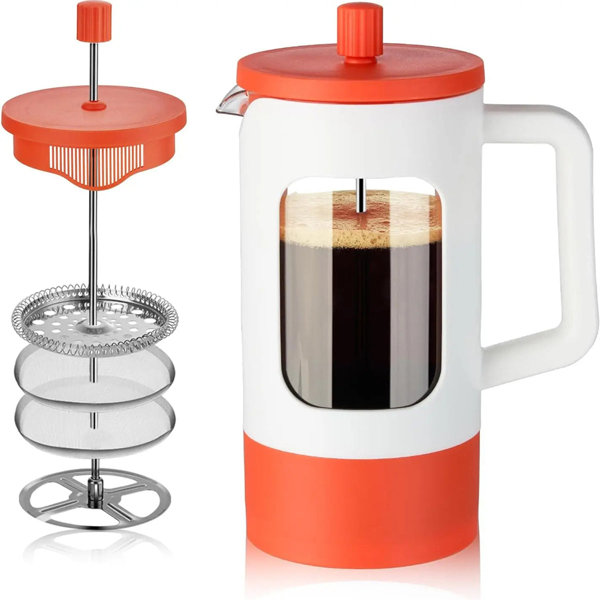 Fillodant French Coffee Press | 4-Level Filtration Glass Maker