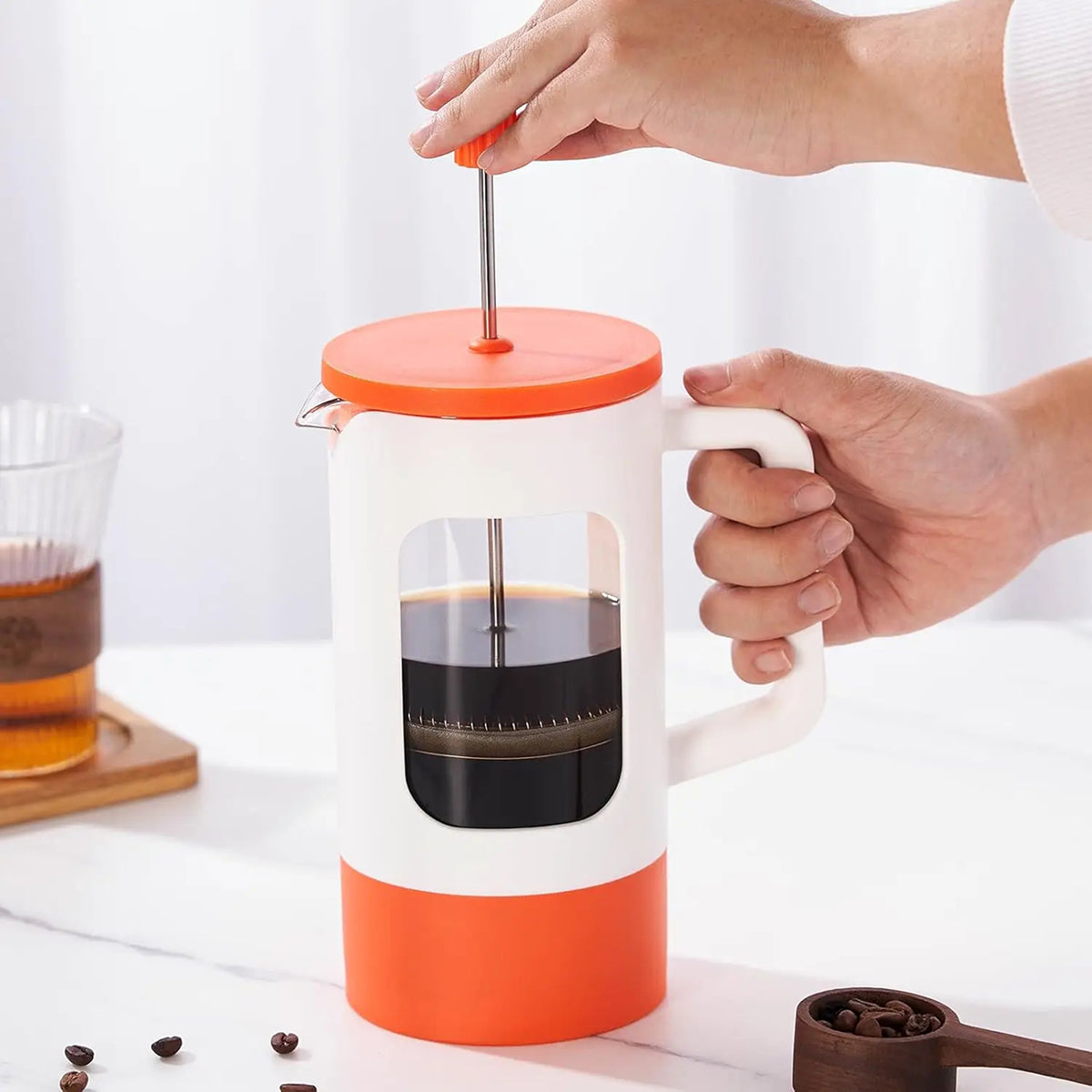 Fillodant French Coffee Press | 4-Level Filtration Glass Maker