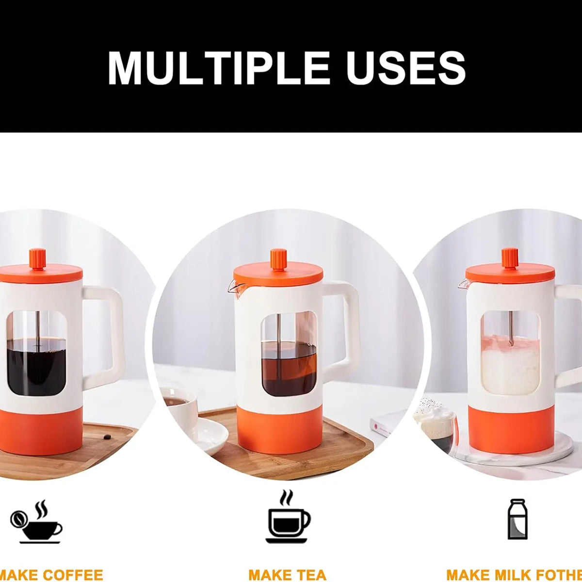 Fillodant French Coffee Press | 4-Level Filtration Glass Maker