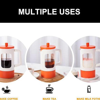 Fillodant French Coffee Press | 4-Level Filtration Glass Maker