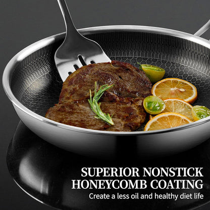 FizStainy Honeycomb Hybrid Non-Stick Skillet Pan