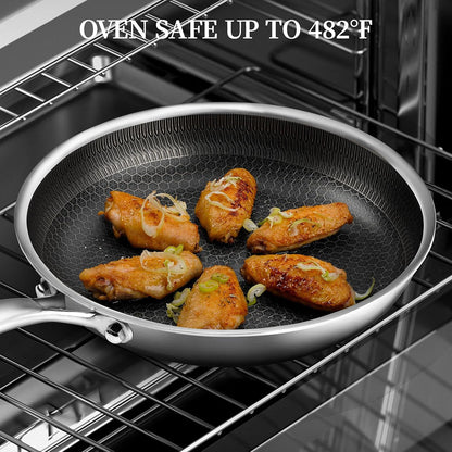 FizStainy Honeycomb Hybrid Non-Stick Skillet Pan
