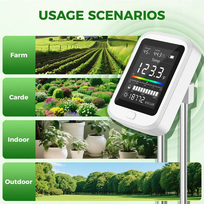 6-in-1 Digital Soil Tester pH Moisture Fertility Meter Rotatable HD