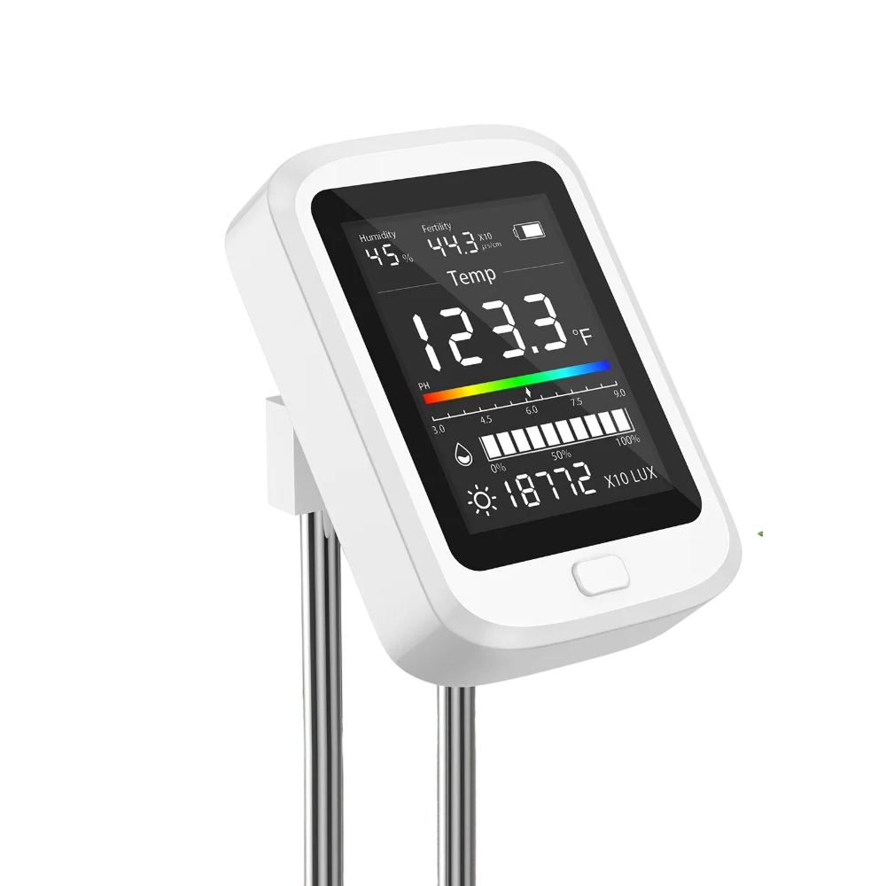 6-in-1 Digital Soil Tester pH Moisture Fertility Meter Rotatable HD