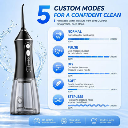 Flosserix Cordless Water Flosser for Teeth and Gums
