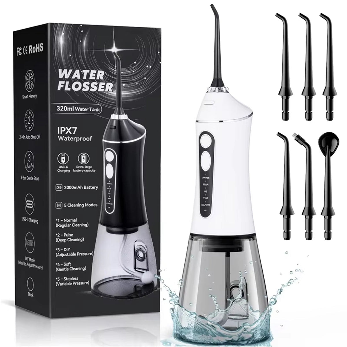 Flosserix Cordless Water Flosser for Teeth and Gums