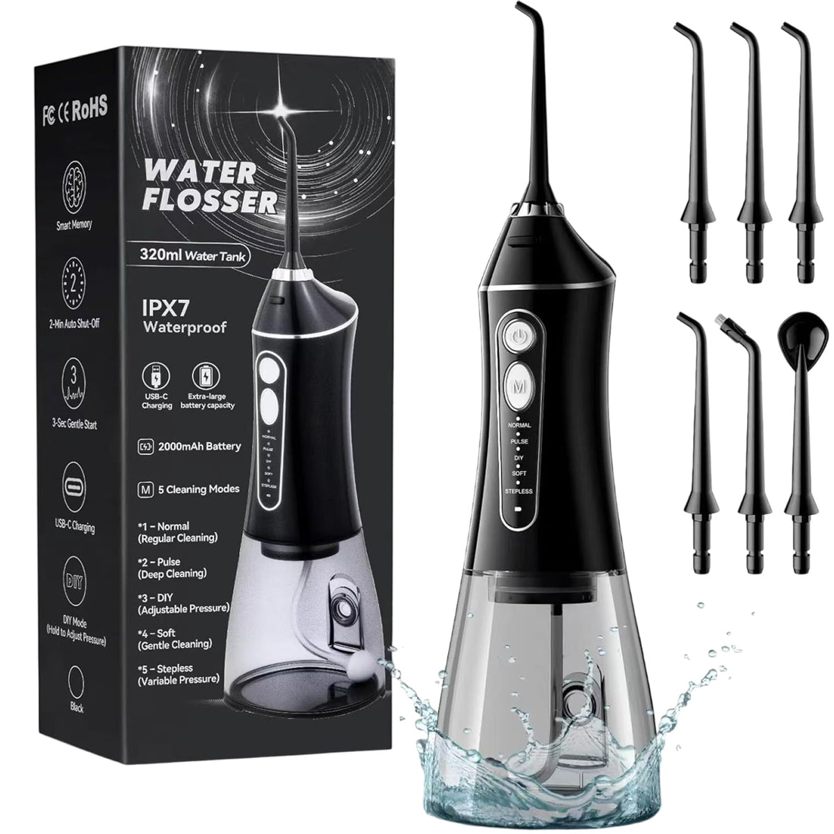 Flosserix Cordless Water Flosser for Teeth and Gums
