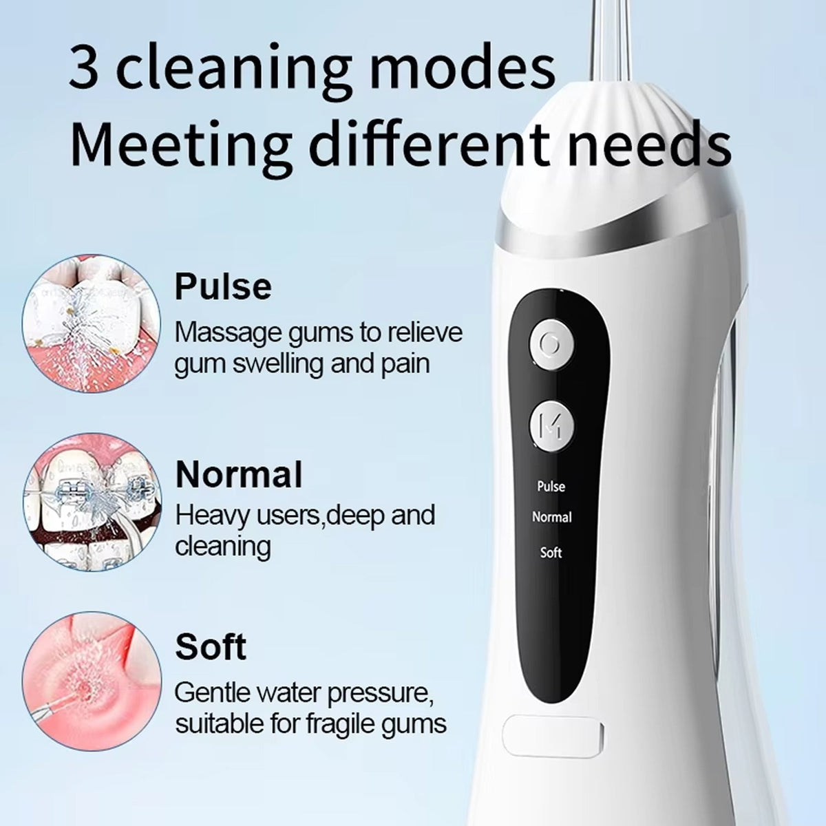 FloziWash Portable Water Flosser for Braces and Gum Health