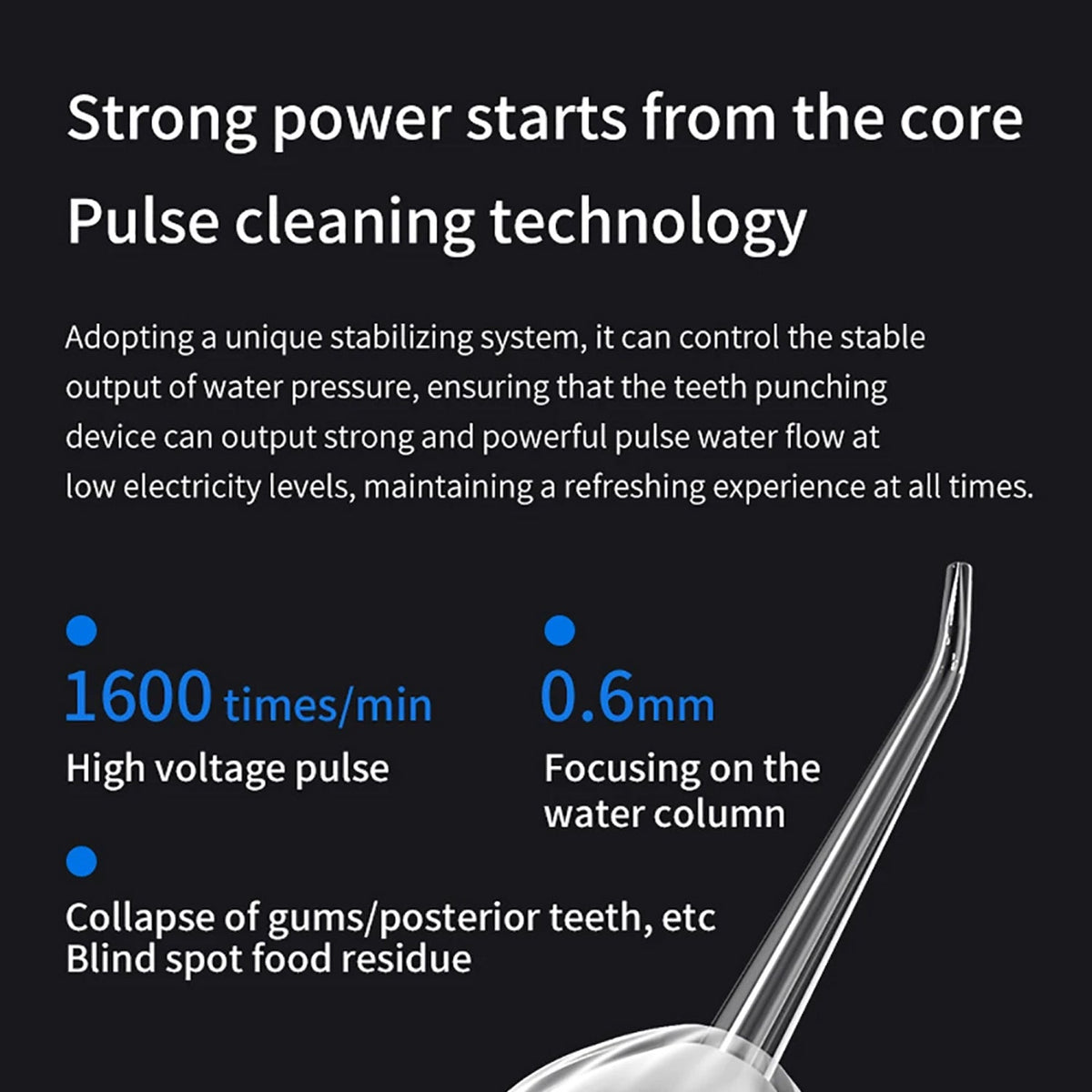 FloziWash Portable Water Flosser for Braces and Gum Health