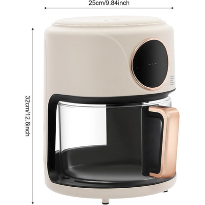 Non-Toxic Glass Air Fryer with PFAS-Free Borosilicate Pot