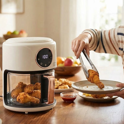 Non-Toxic Glass Air Fryer with PFAS-Free Borosilicate Pot