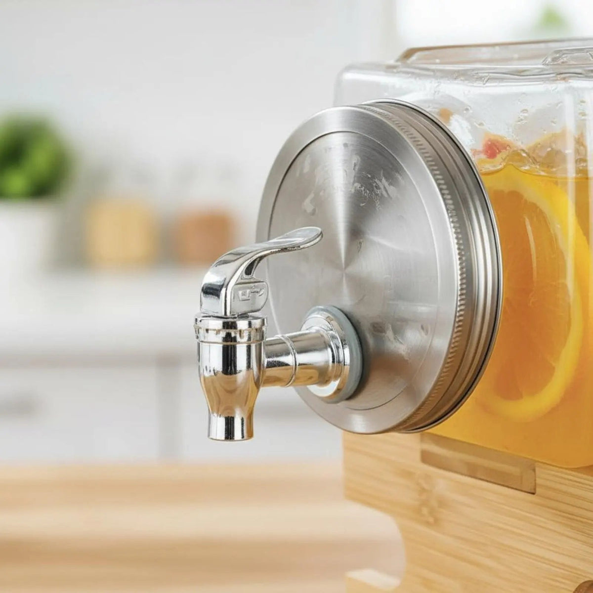 HionFrax 3L Glass Beverage Dispenser with Leak-Resistant Spigot