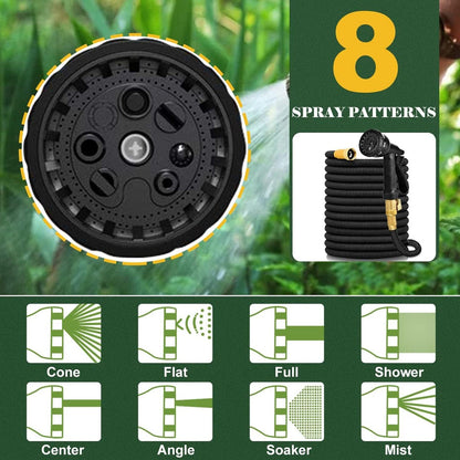 HosiExpi 100ft Expandable Garden Hose with 8-Pattern Nozzle