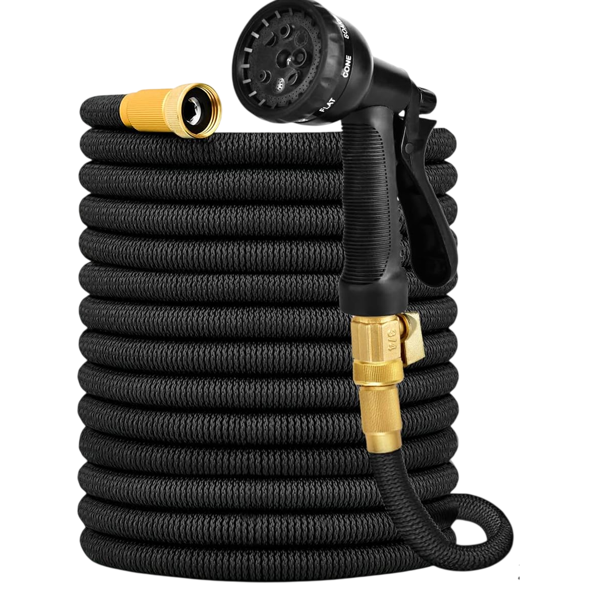 HosiExpi 100ft Expandable Garden Hose with 8-Pattern Nozzle