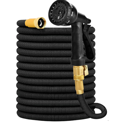 HosiExpi 100ft Expandable Garden Hose with 8-Pattern Nozzle