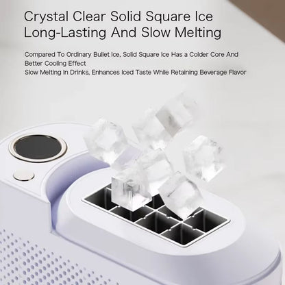 IcyBaxu Portable Ice Maker Triple Voltage 12V/110V/220V Compact Design