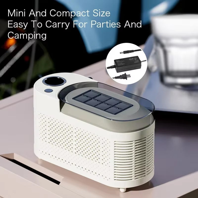 IcyBaxu Portable Ice Maker Triple Voltage 12V/110V/220V Compact Design