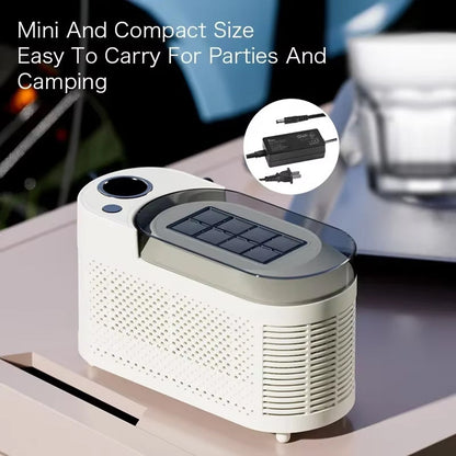 IcyBaxu Portable Ice Maker Triple Voltage 12V/110V/220V Compact Design