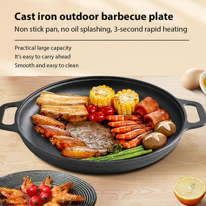 Ironissem Cast Iron Frying Pan - Pre-Seasoned Non-Stick Skillet