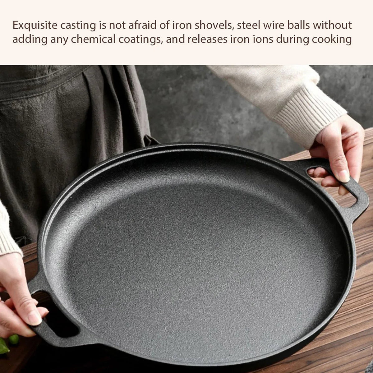 Ironissem Cast Iron Frying Pan - Pre-Seasoned Non-Stick Skillet