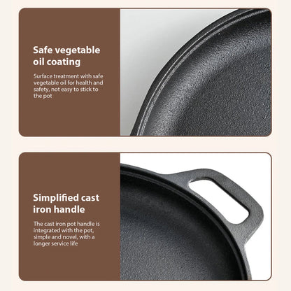 Ironissem Cast Iron Frying Pan - Pre-Seasoned Non-Stick Skillet