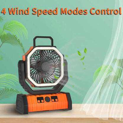 JoyWica Camping Fan 9000mAh Power Bank LED Lantern