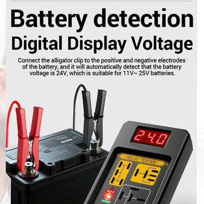LamiWexi Automotive Relay Tester with Live Voltage Display