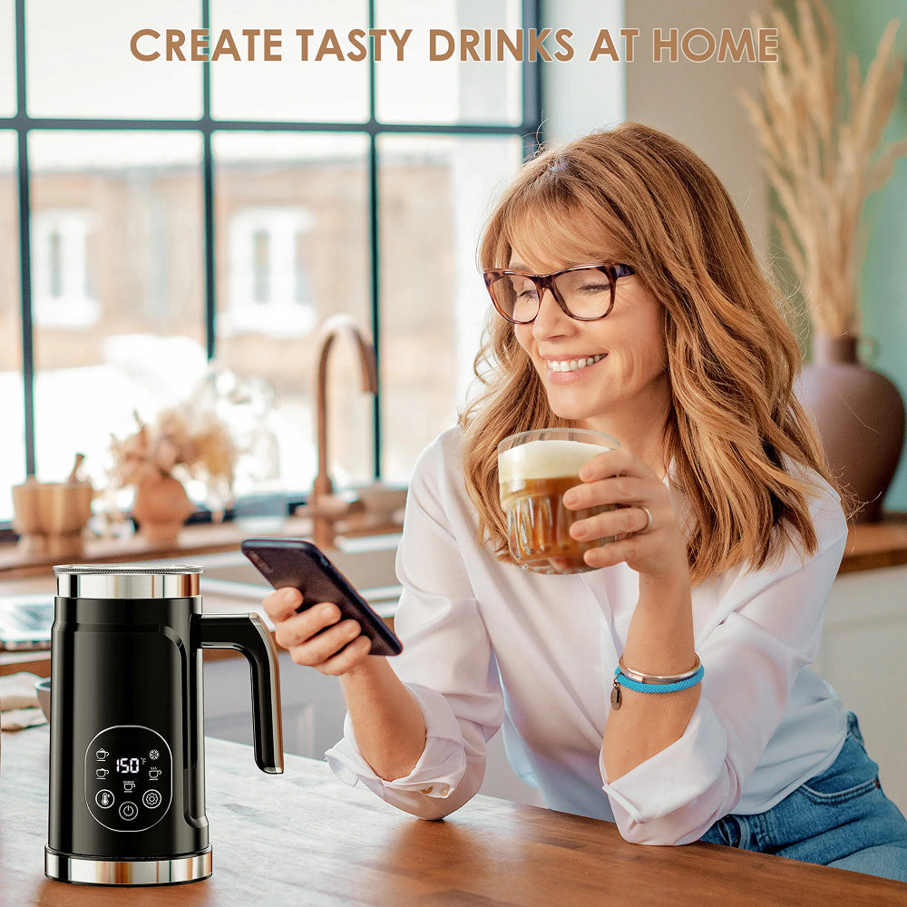 LicoBash 5-in-1 Milk Frother with LED Display