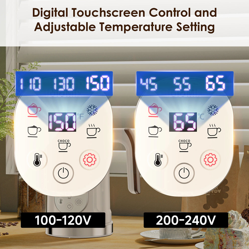 LicoBash 5-in-1 Milk Frother with LED Display