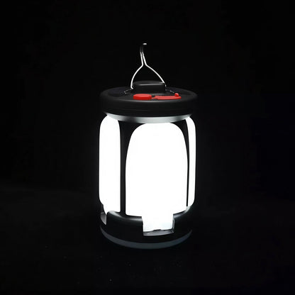 LomiFors Solar & USB Rechargeable Emergency Camping Lantern with Power Bank