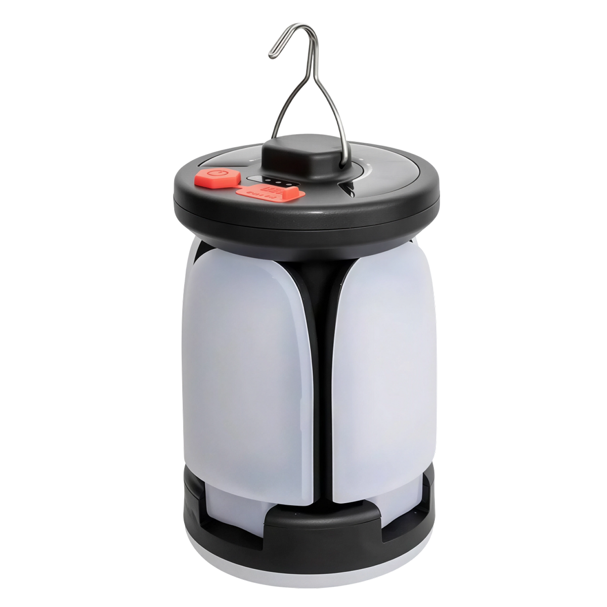 LomiFors Solar & USB Rechargeable Emergency Camping Lantern with Power Bank
