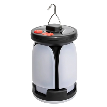 LomiFors Solar & USB Rechargeable Emergency Camping Lantern with Power Bank